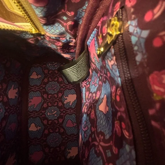 Loungefly Belle Stained Glass Mini Backpack - Pink, Cream & Yellow - Picture 6 of 7